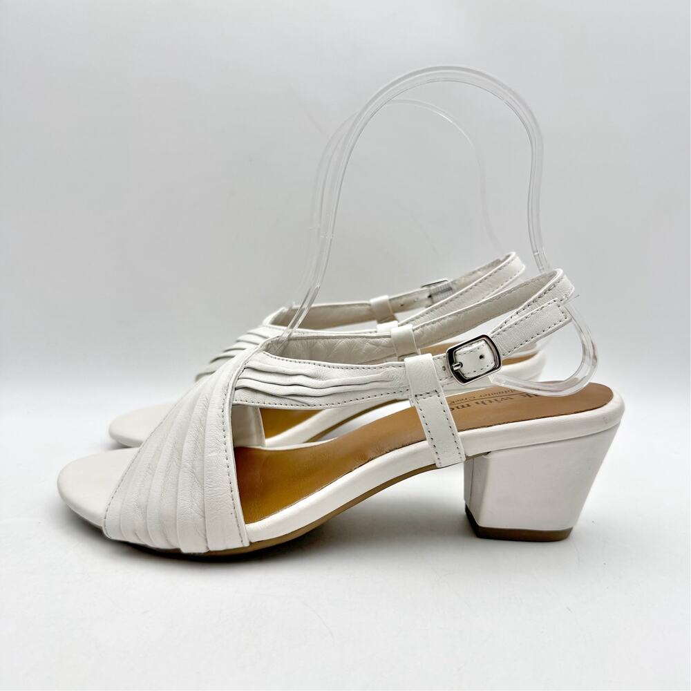 Coldwater Creek Womens Clarissa Slingback Sandals Size 6 White Leather NIB - Picture 7 of 11